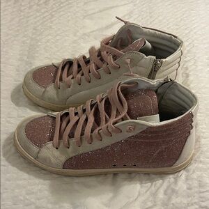 P448 Glitter High-Top Sneakers